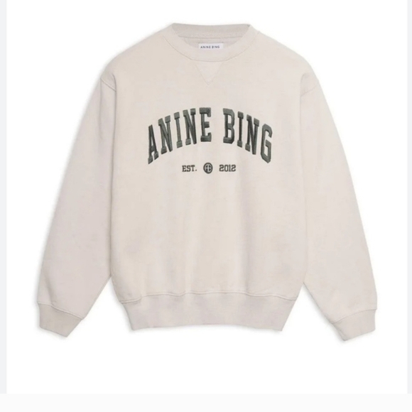 Anine Bing Tops - ANINE BING RAMONA LOGO UNIVERSITY SWEATSHIRT